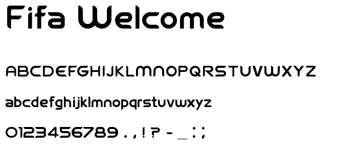 FIFA Welcome font